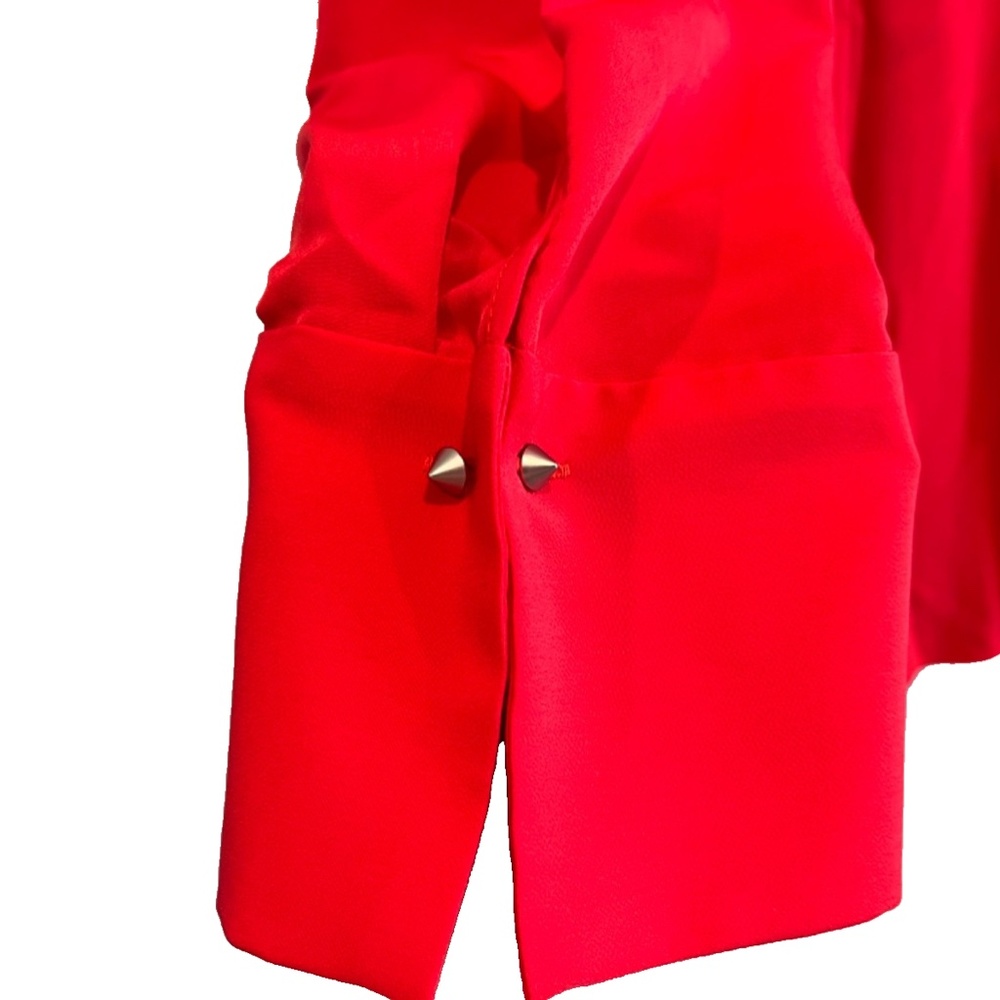 COPY -(NWT) RACHEL Rachel Roy Red V-Neck Handkerchief Hem Top Plus Size 3X/4X - Picture 7 of 14